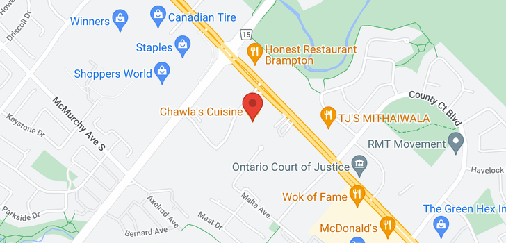 map of #30 -7916 HURONTARIO ST